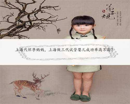 上海代怀孕妈妈，上海做三代试管婴儿成功率高不高？