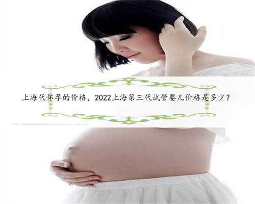 上海代怀孕的价格，2022上海第三代试管婴儿价格是多少？