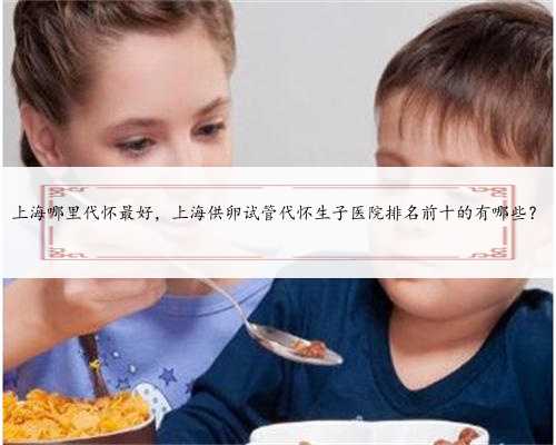 上海哪里代怀最好，上海供卵试管代怀生子医院排名前十的有哪些？
